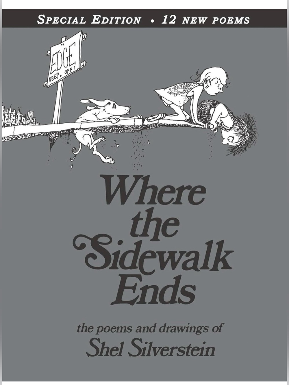 Barnes & Noble Gray "Where the Sidewalk Ends" Shel Silverstein Art Book